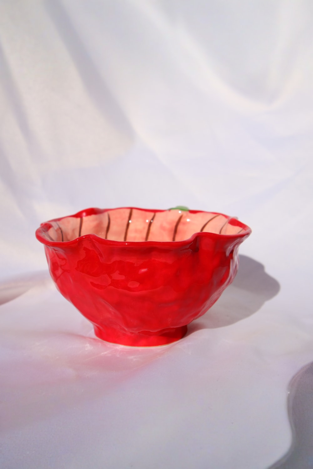 Lily & Loly Ceramics-Sevgililer Günü Serisi "flower " El Yapımı Kırmızı Çiçek Formunda Seramik Kupa 120 Ml-Bardak-6-Milagron.com