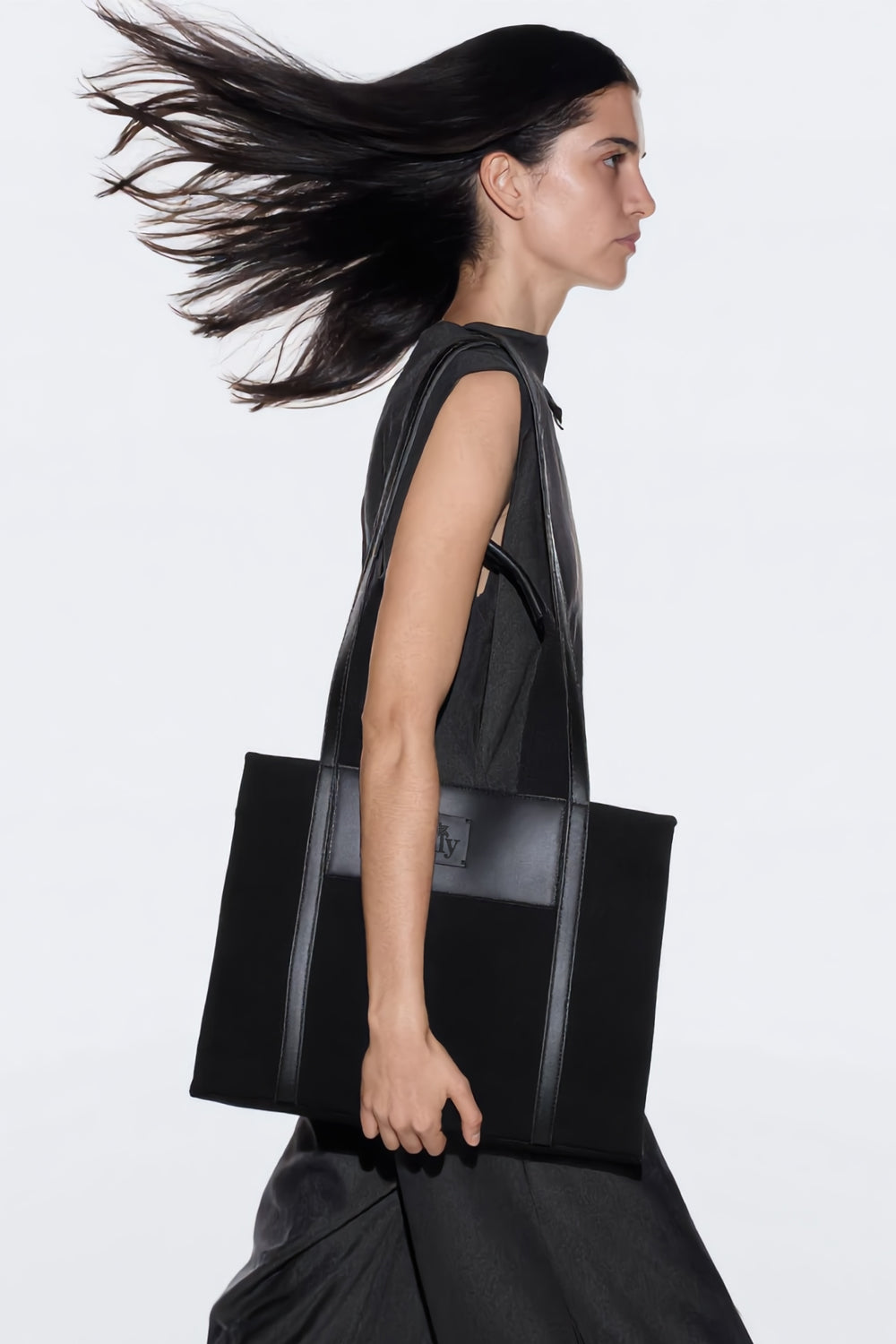 Black Canvas Tote Bag - 0