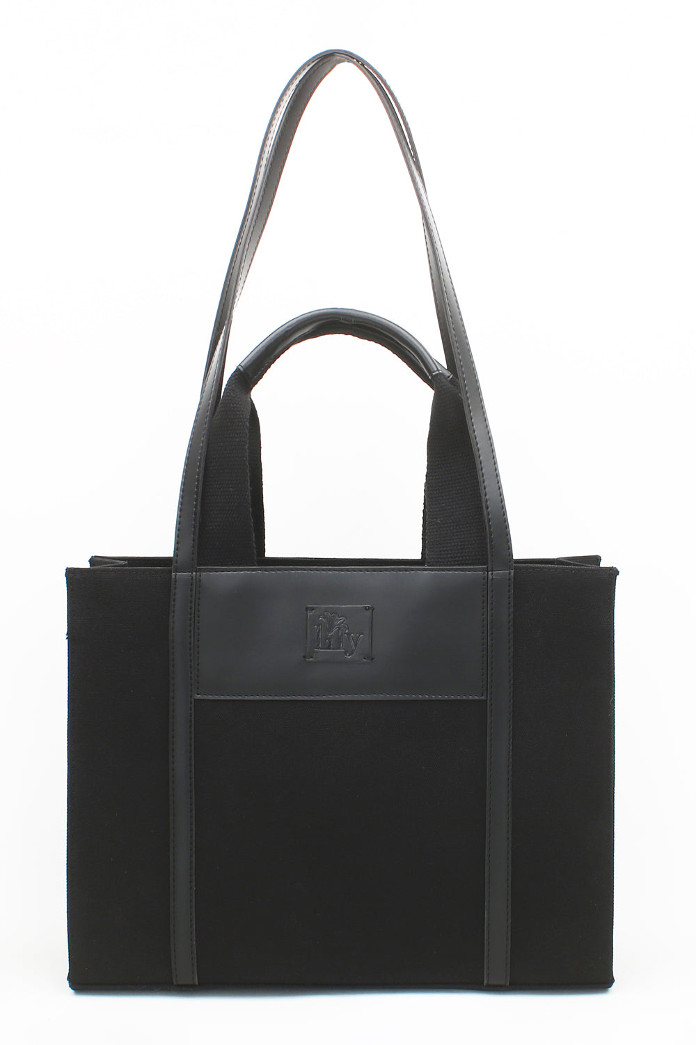 Black Canvas Tote Bag - 1