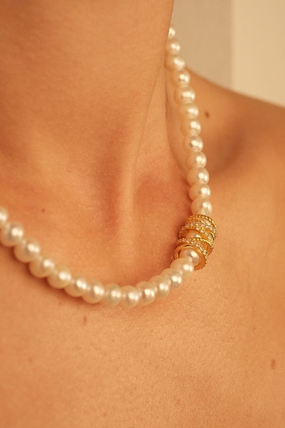 Amour Kafesli İNci Kolye - 6