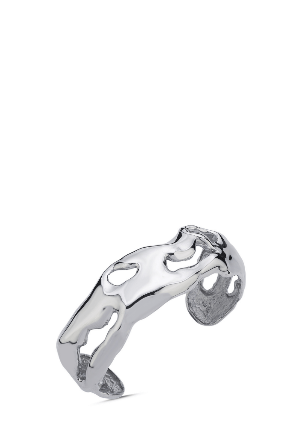 Linya Jewellery-Aruna Kalın Kelepçe Bileklik Gümüş-Bileklik-1-Milagron.com