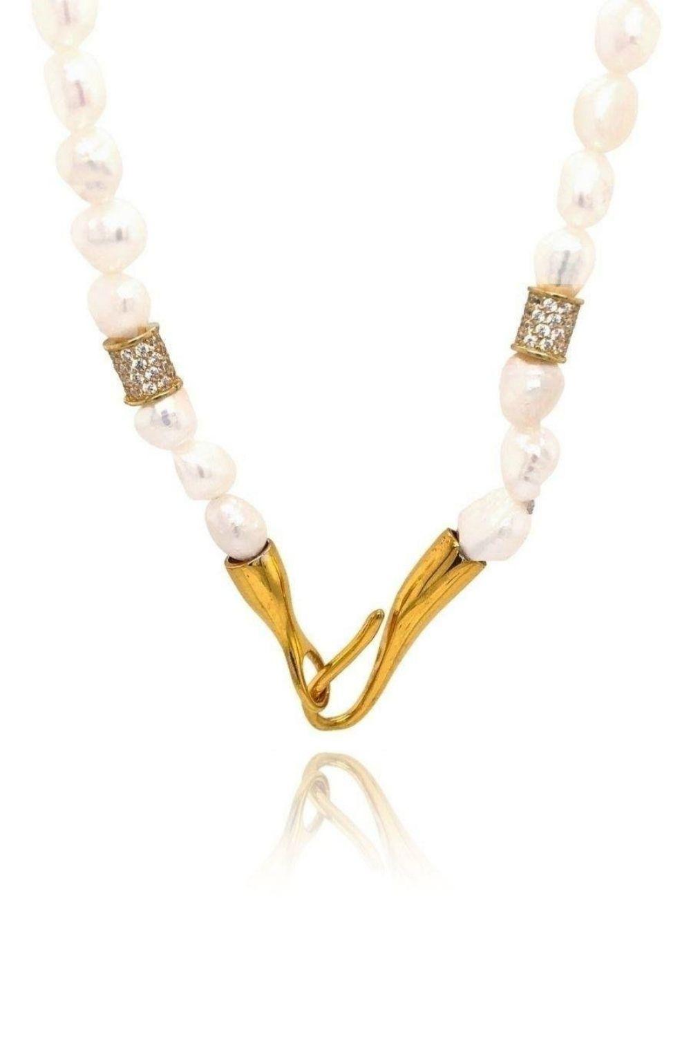 Linya Jewellery-Bayem Taşlı İnci Kolye-Kolye-1-Milagron.com