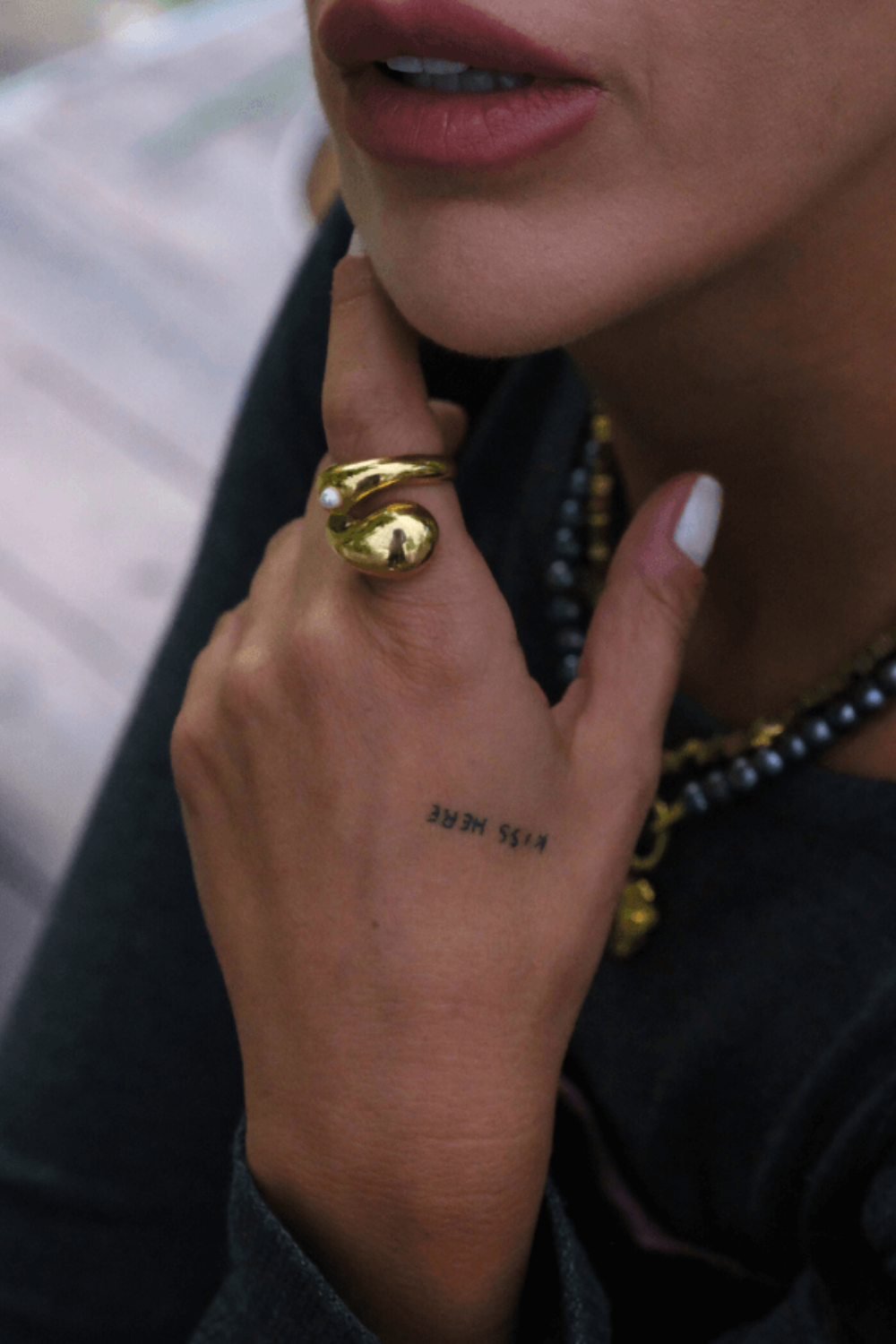 Linya Jewellery-Bersa Büyük İncili Yüzük Gümüş-Yüzük-3-Milagron.com