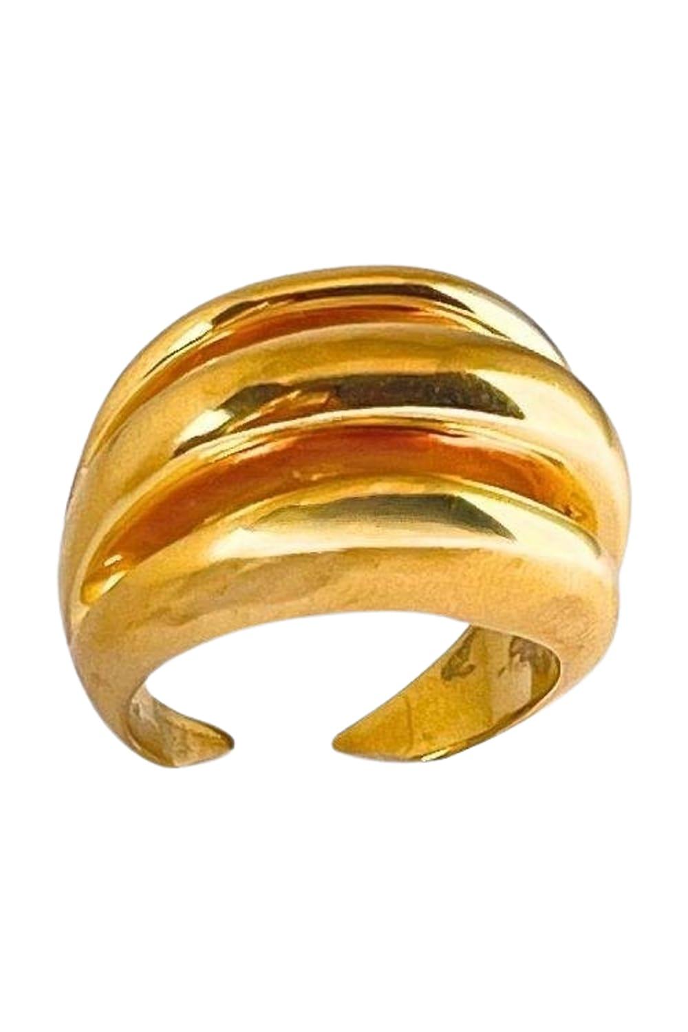 Linya Jewellery-Bery Vintage Büyük Gold Yüzük-Yüzük-5-Milagron.com