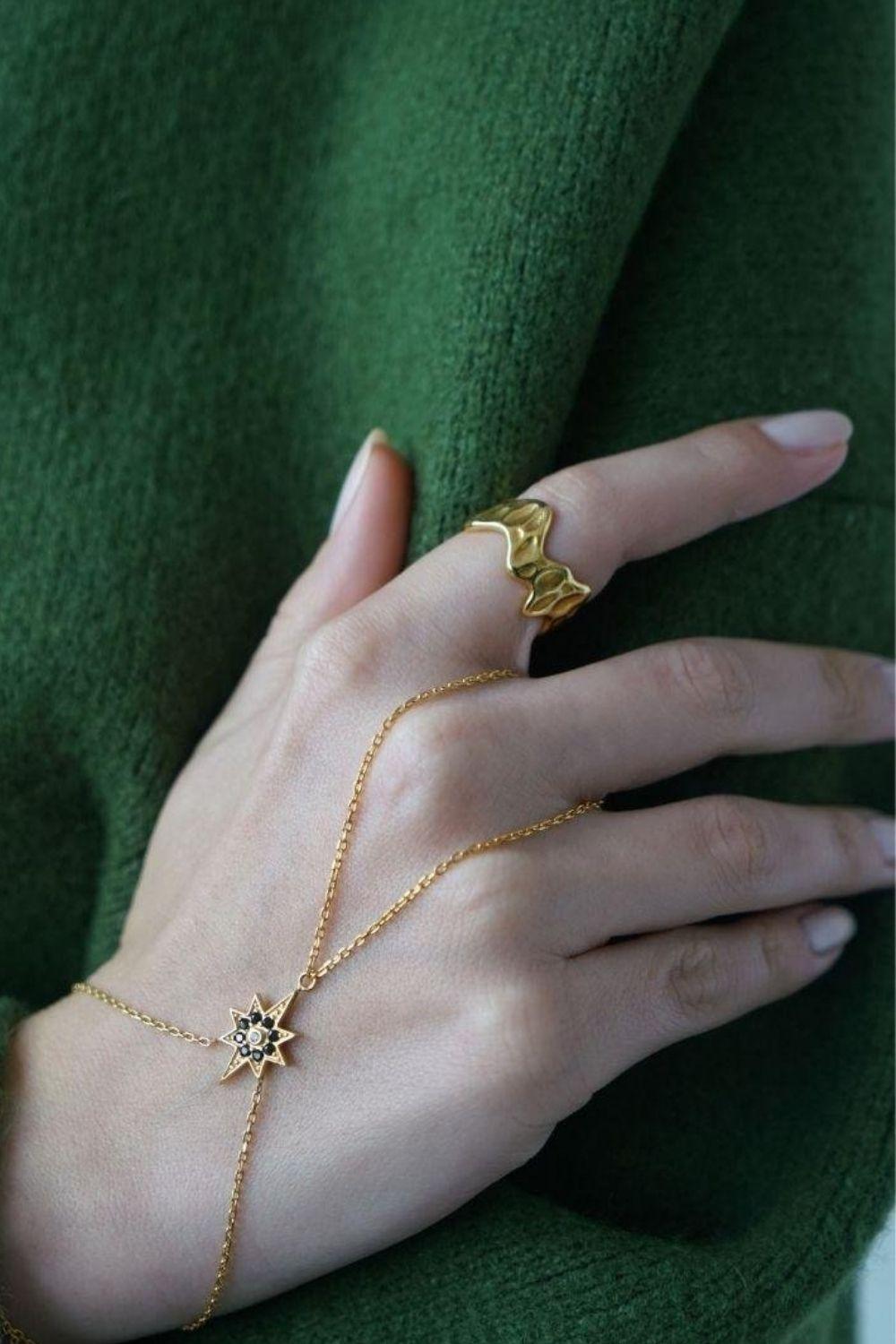 Linya Jewellery-Burl Desenli Yüzük-Yüzük-4-Milagron.com