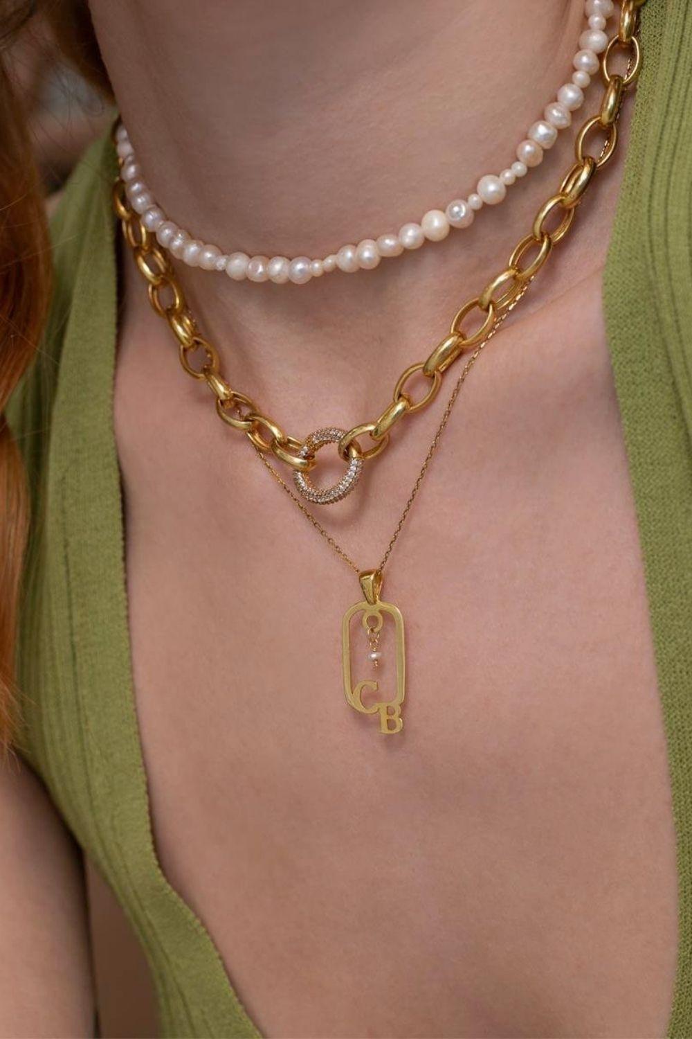 Linya Jewellery-Cara Zincir Kolye-Kolye-2-Milagron.com