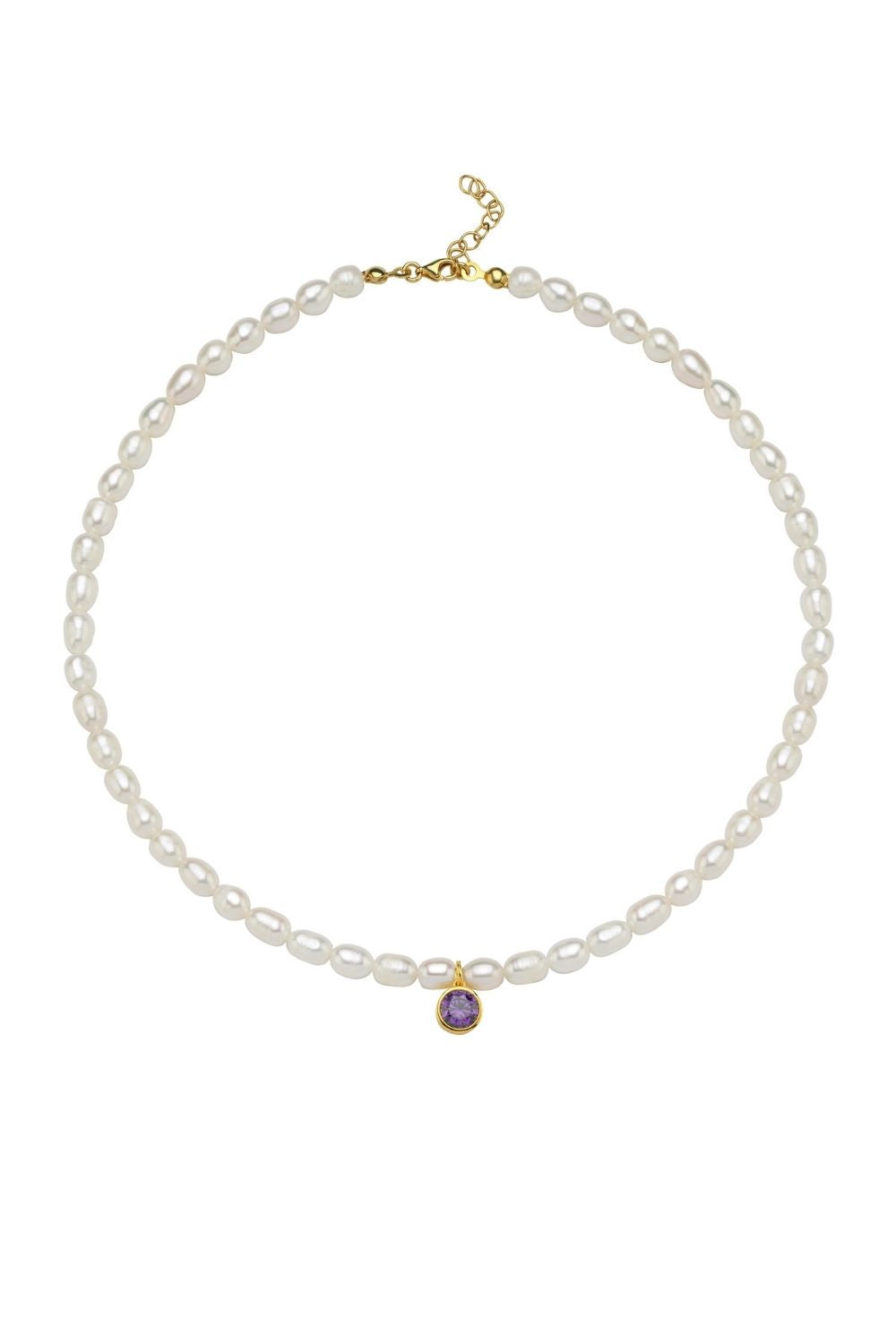 Linya Jewellery-Cosmic Büyük İncili Burç Kolye Mor-Kolye-1-Milagron.com