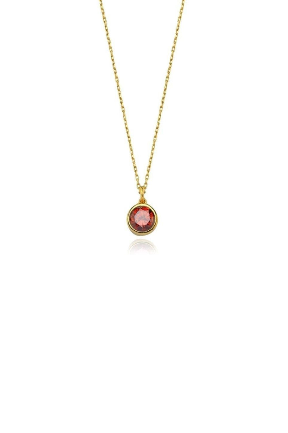 Linya Jewellery-Cosmic Zincirli Burç Kolye Kırmızı-Kolye-1-Milagron.com