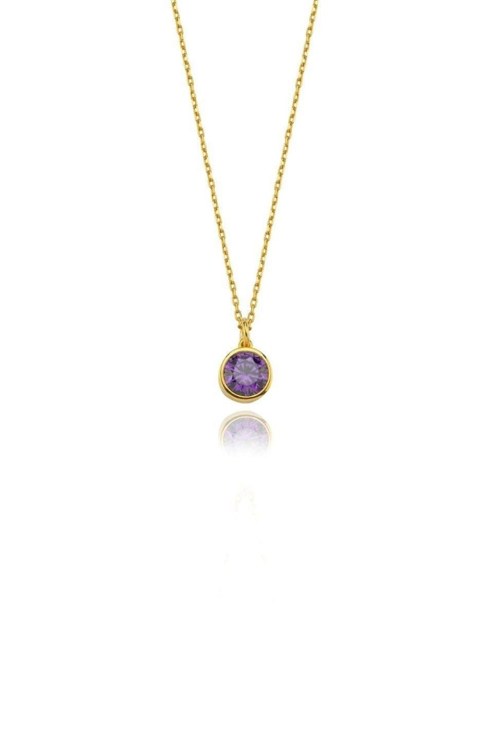 Linya Jewellery-Cosmic Zincirli Burç Kolye Mor-Kolye-1-Milagron.com