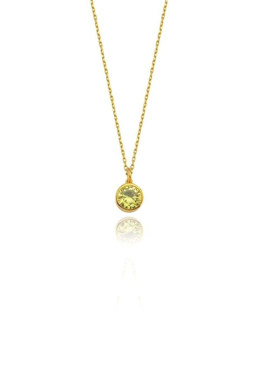 Linya Jewellery-Cosmic Zincirli Burç Kolye Sarı-Kolye-1-Milagron.com