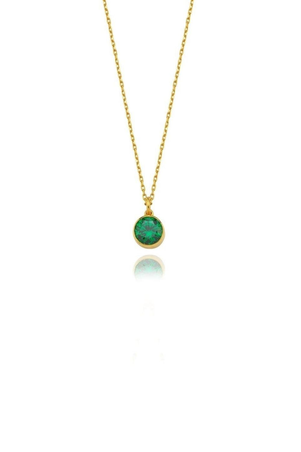 Linya Jewellery-Cosmic Zincirli Burç Kolye Yeşil-Kolye-1-Milagron.com