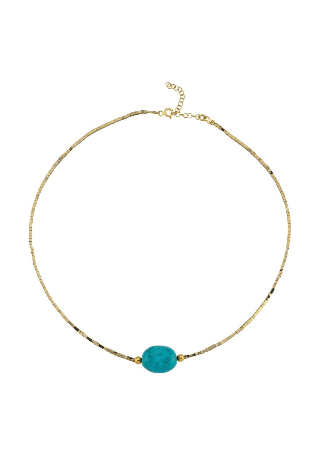 Delphi Turkuaz TaşLı Hematit Kolye - 1