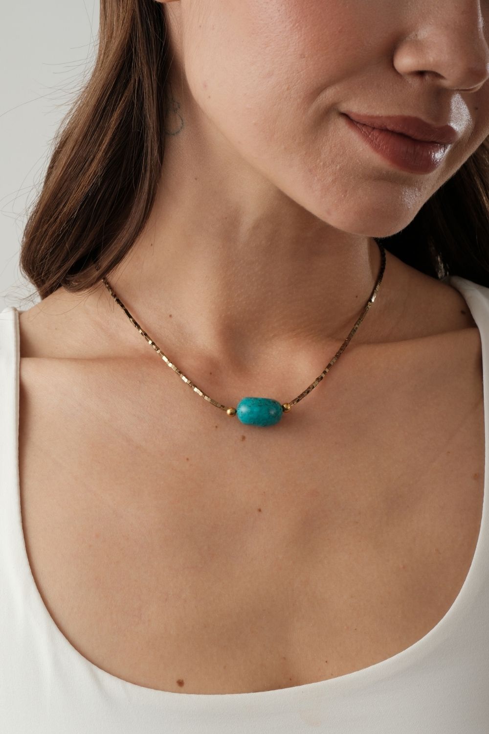 Delphi Turkuaz TaşLı Hematit Kolye - 2