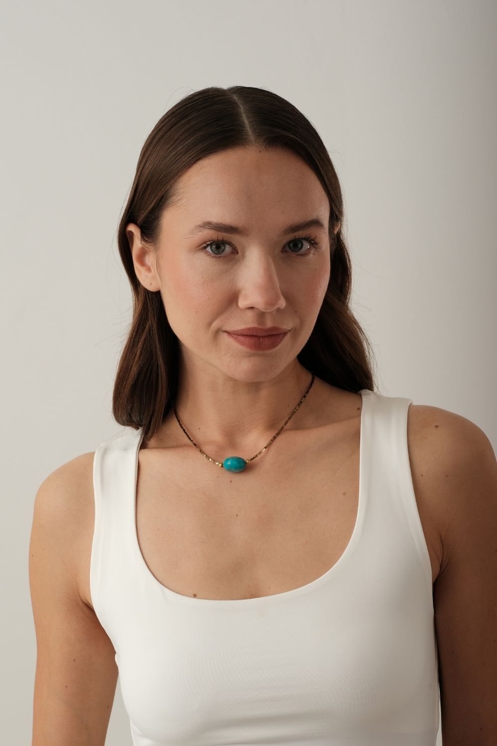 Delphi Turkuaz TaşLı Hematit Kolye - 4