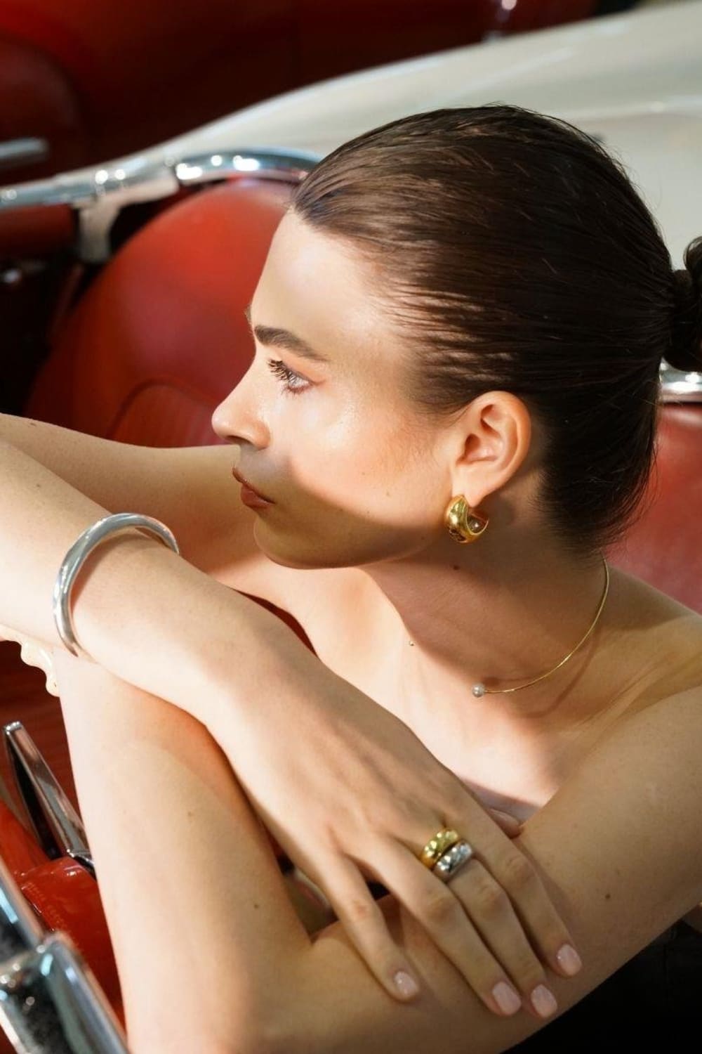 Linya Jewellery-Delya İnci Choker-Kolye-3-Milagron.com