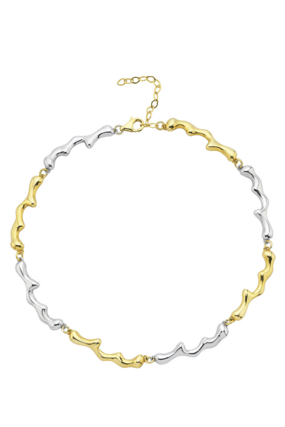 Linya Jewellery-Dery Çift Renk Damla Kolye Choker-Kolye-1-Milagron.com