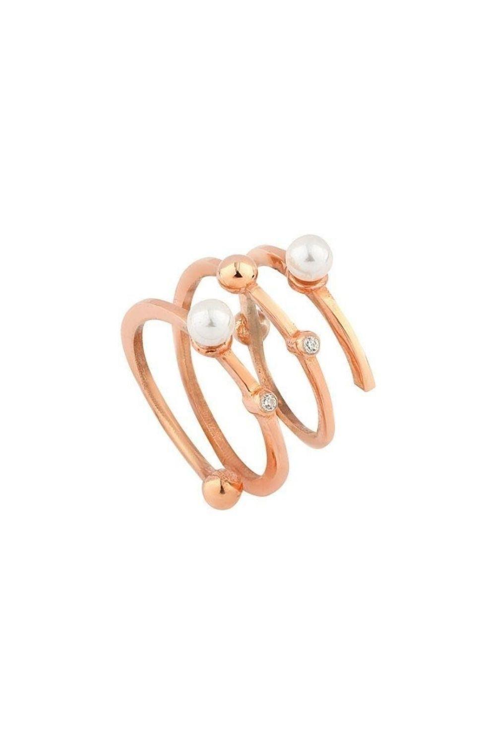 Linya Jewellery-Dönen Incili Yüzük Rose-Yüzük-1-Milagron.com