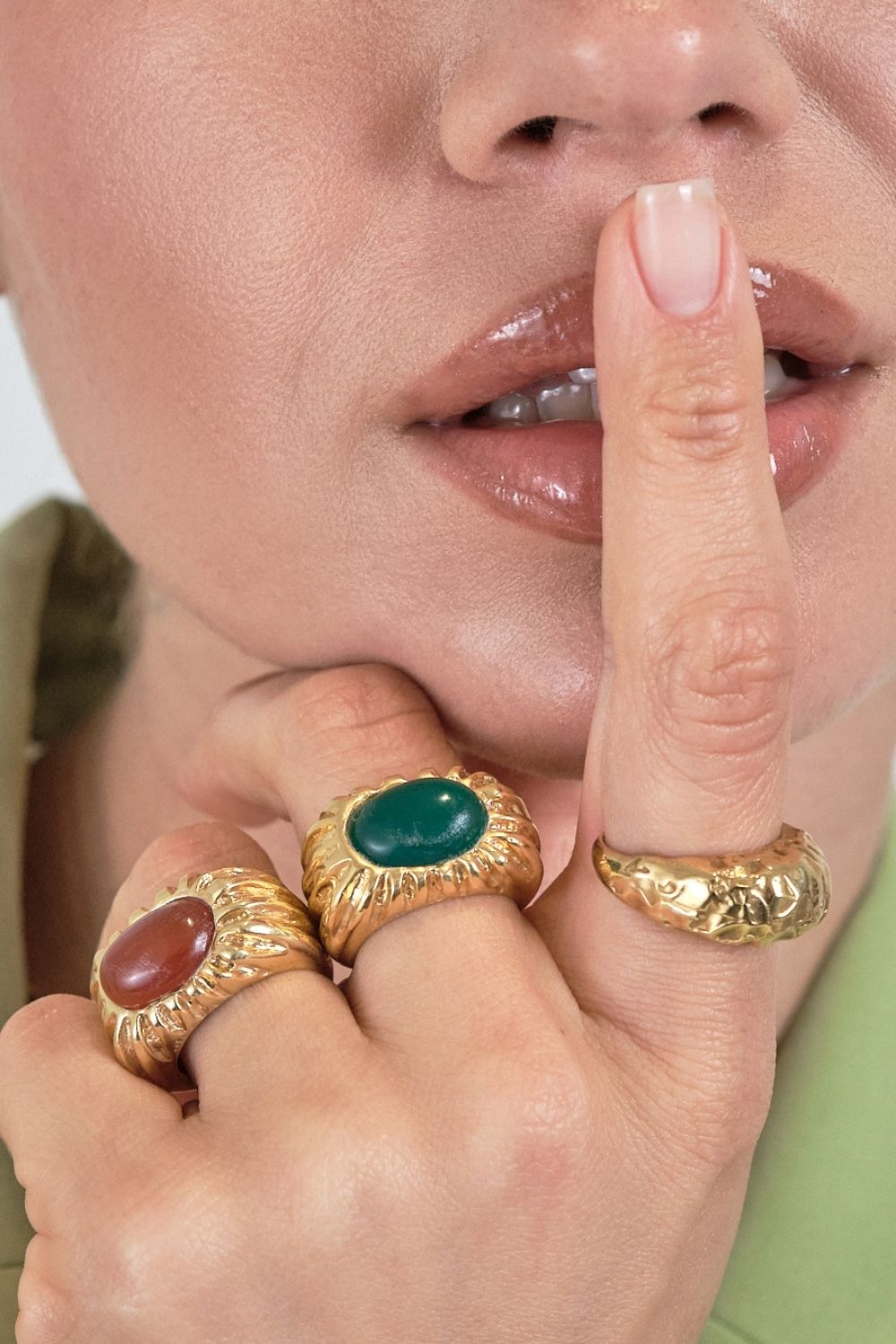 Eos Kahverengi Akik TaşLı YüZüK - 3