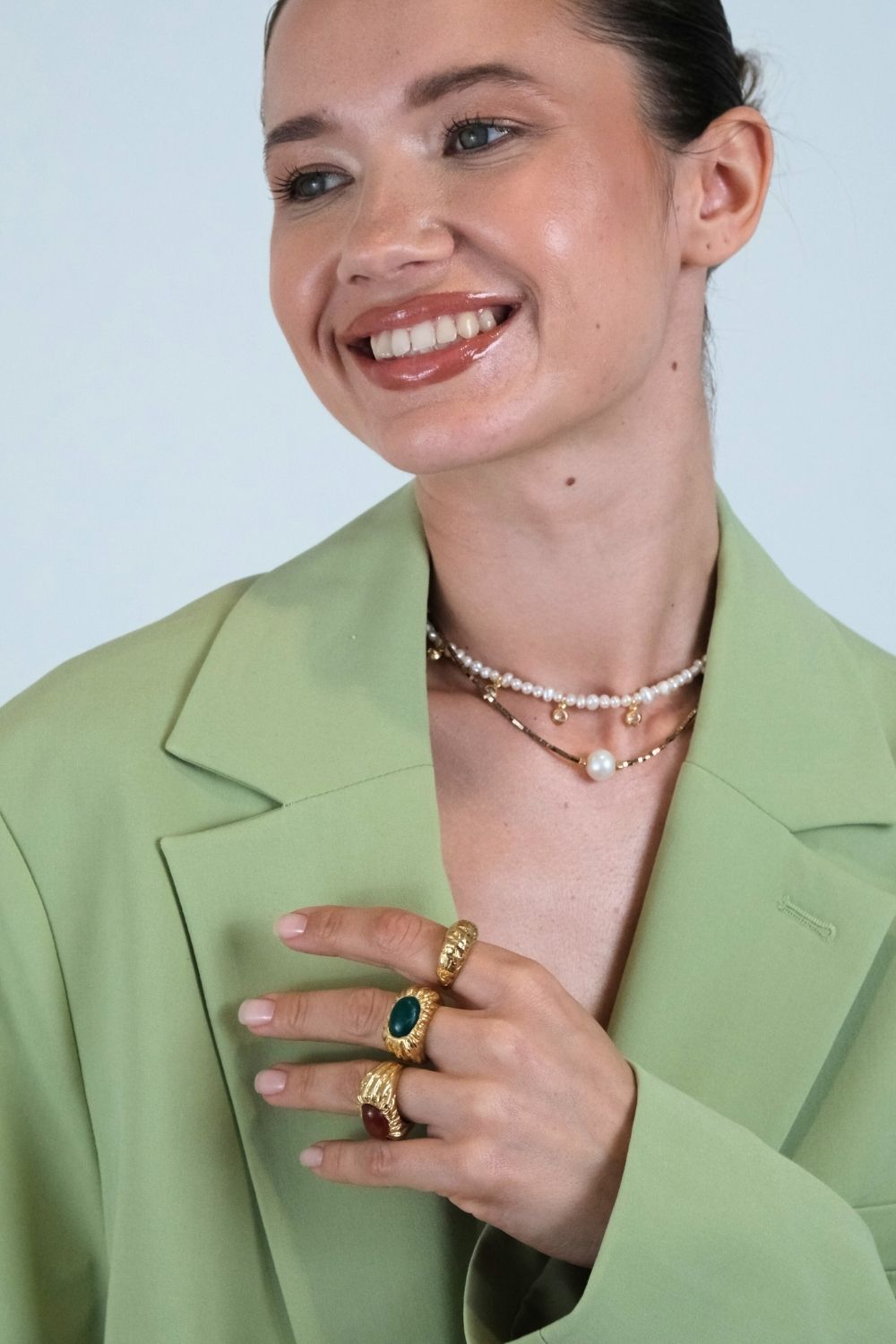 Eos Kahverengi Akik TaşLı YüZüK - 4