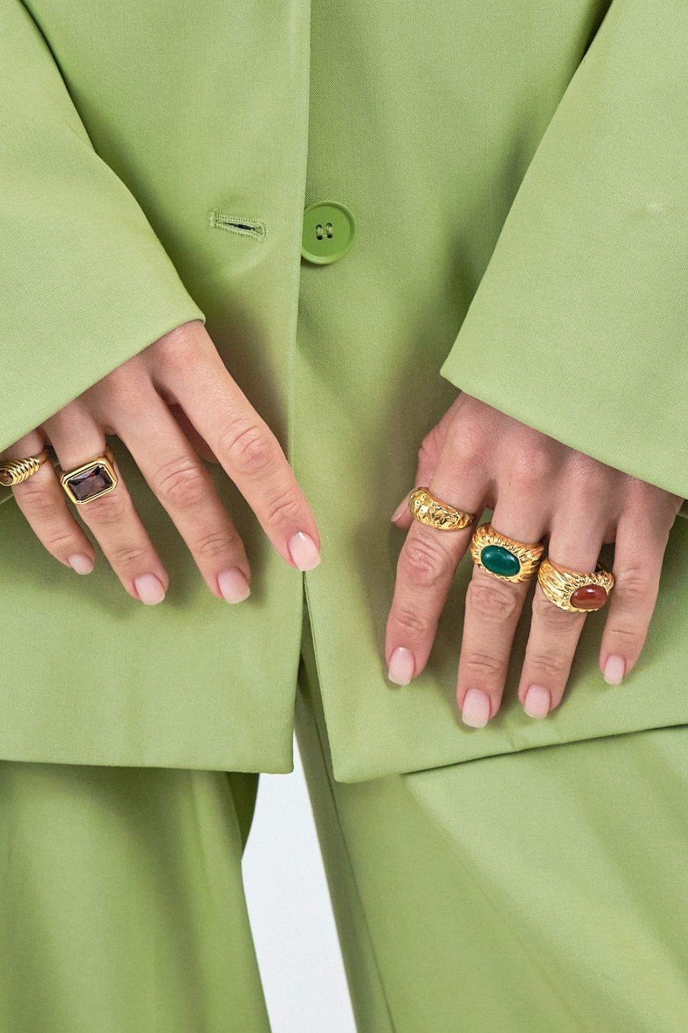 Eos YeşIl Akik TaşLı YüZüK - 0