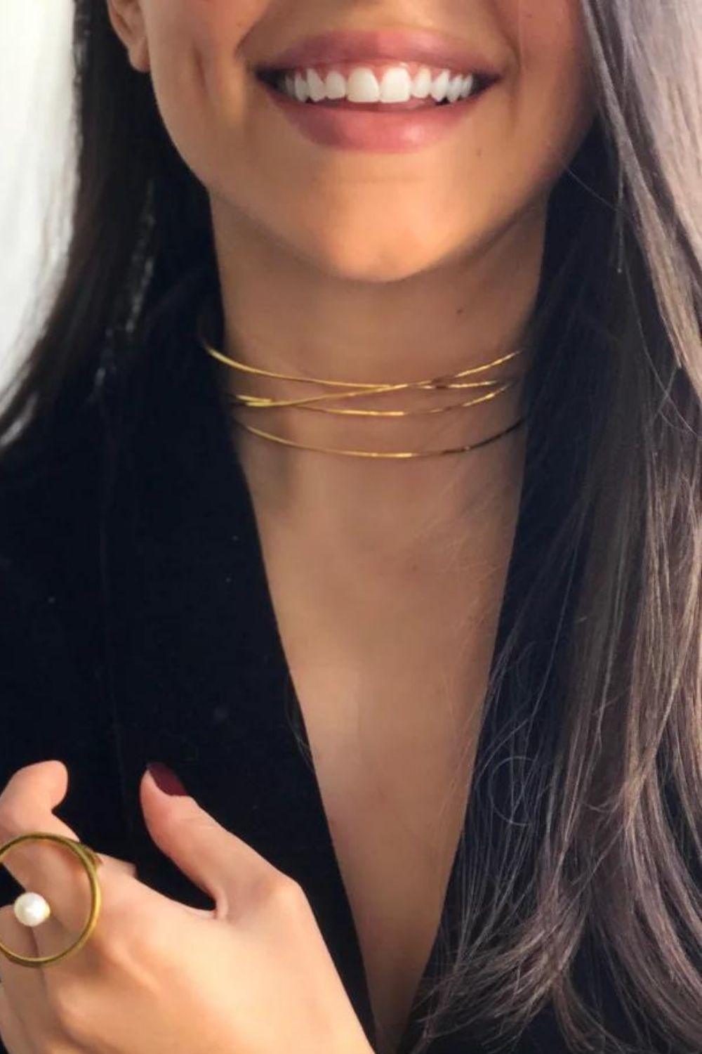Linya Jewellery-Geo Choker-Kolye-3-Milagron.com
