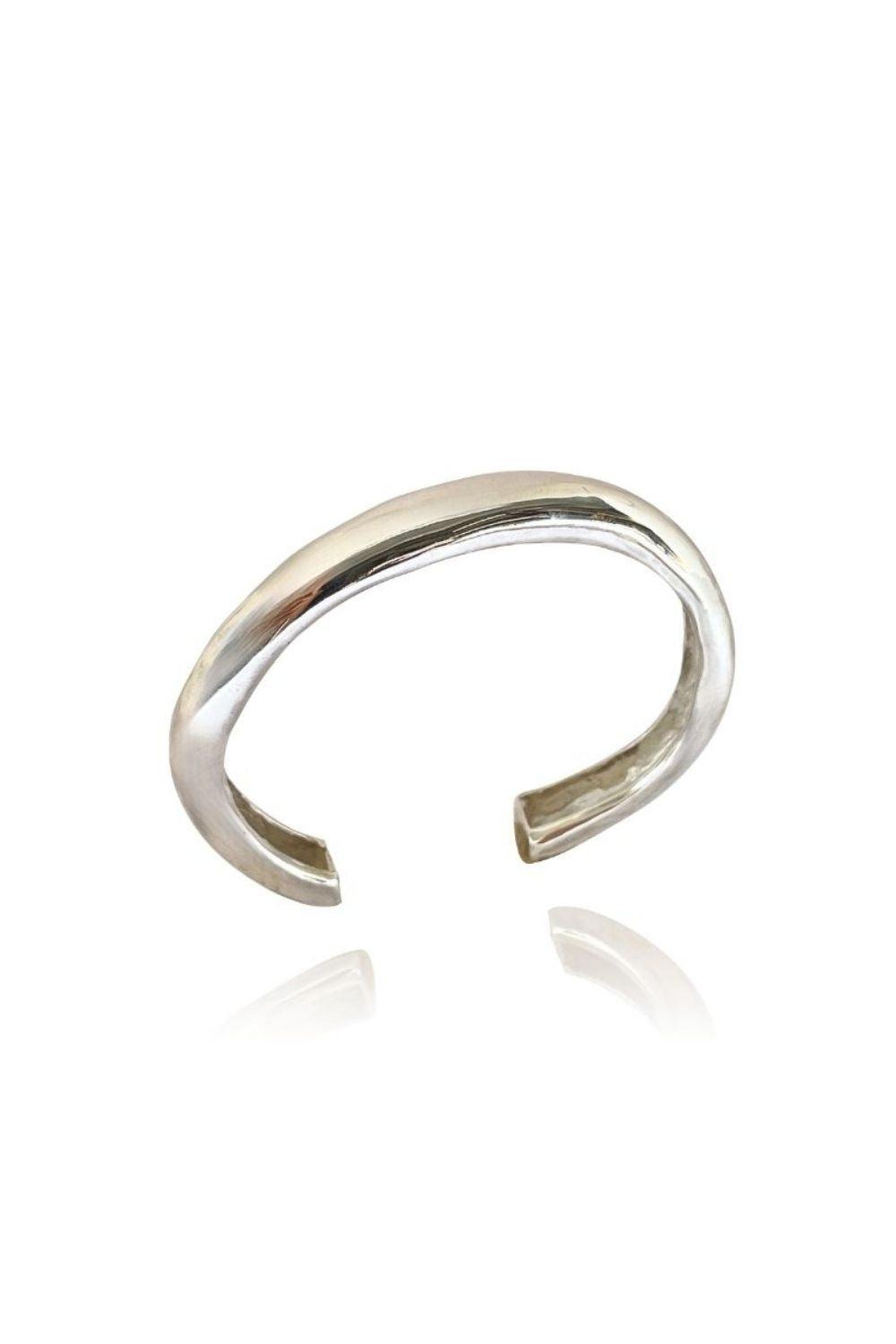 Linya Jewellery-Grel Kalın Asimetrik Gümüş Bileklik-Bileklik-1-Milagron.com