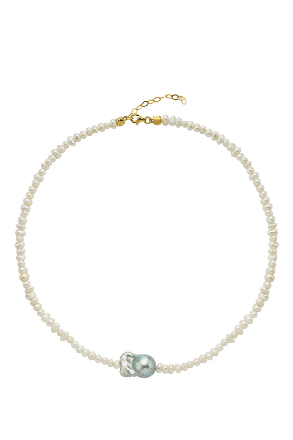 Linya Jewellery-İnka Gri Barok İncili Kolye-Kolye-1-Milagron.com