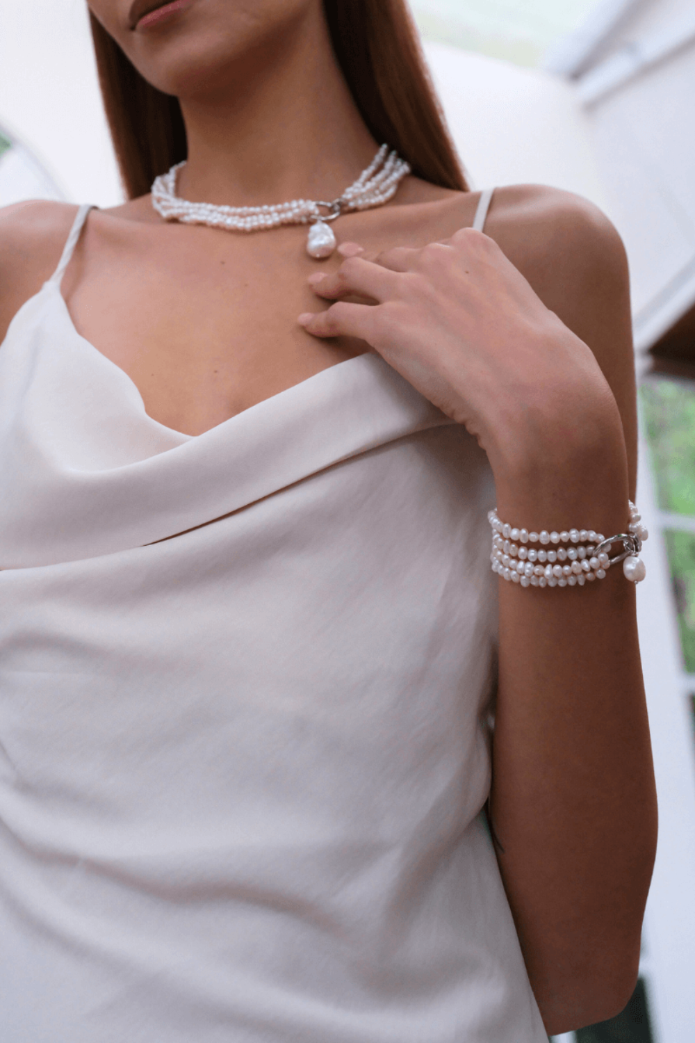 Linya Jewellery-Lara Çoklu Kum İnci Bileklik-Bileklik-4-Milagron.com