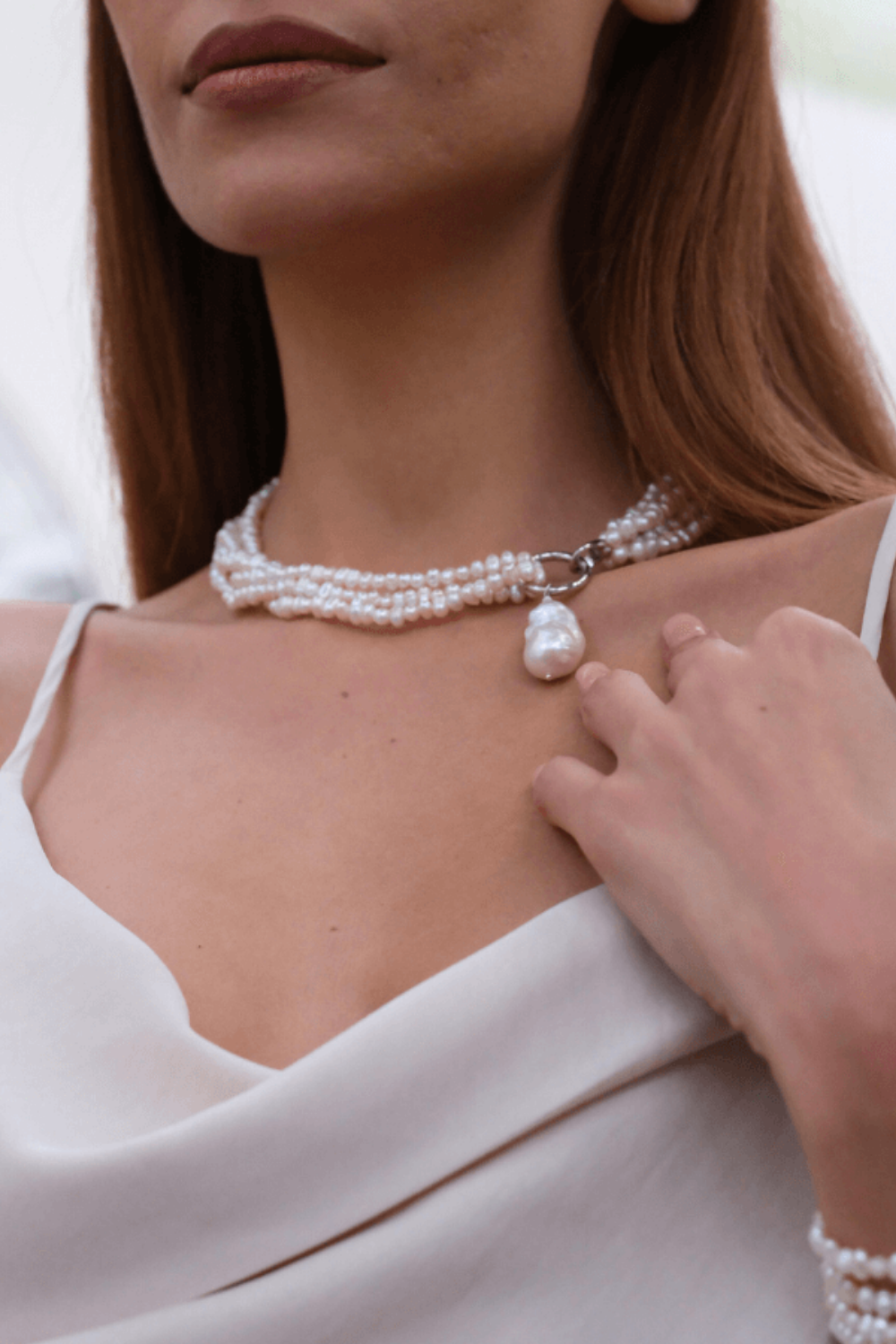 Linya Jewellery-Lara Çoklu Kum İnci Kolye-Kolye-2-Milagron.com