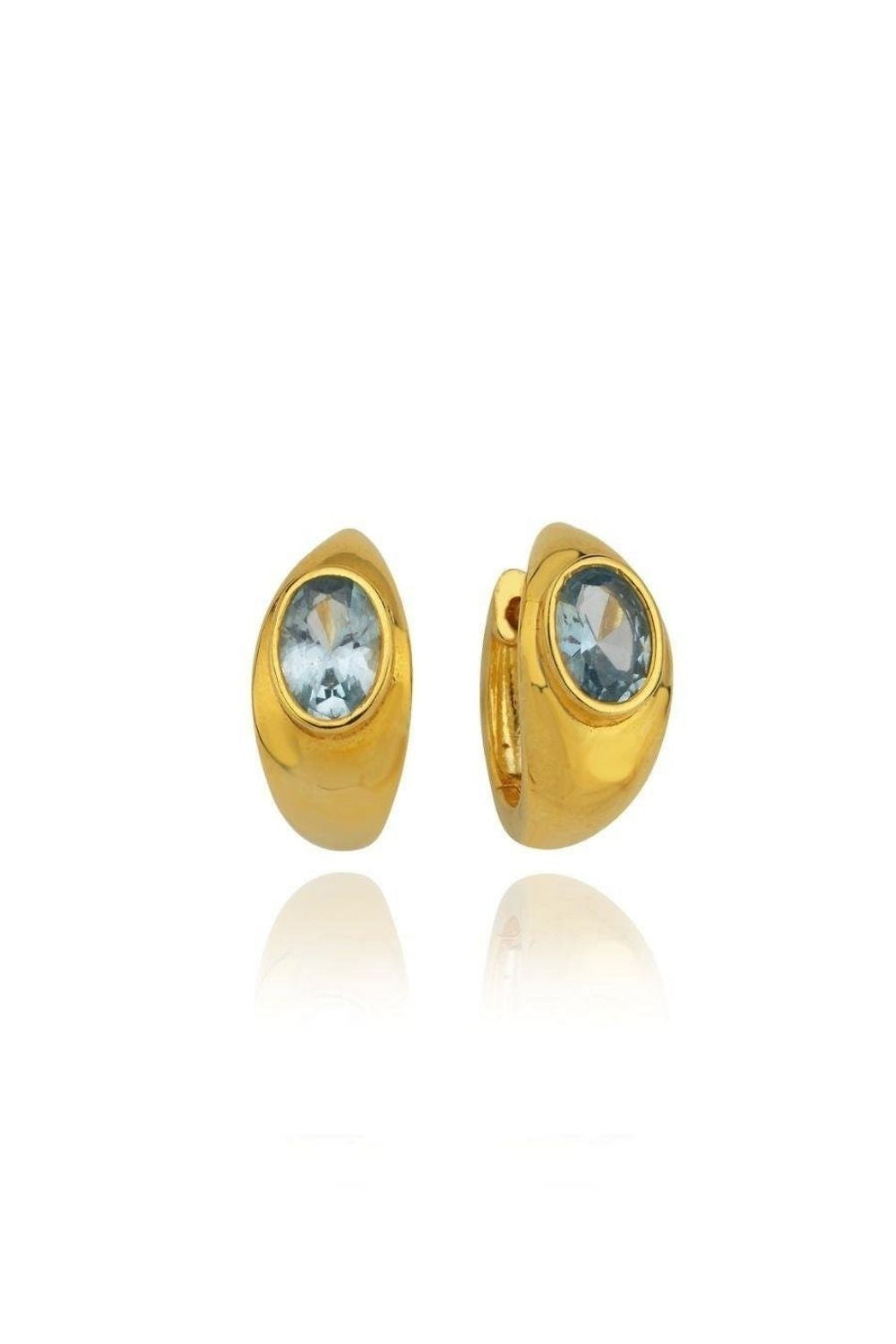 Linya Jewellery-Lina Mavi Damla Taşlı Küpe-Küpe-1-Milagron.com