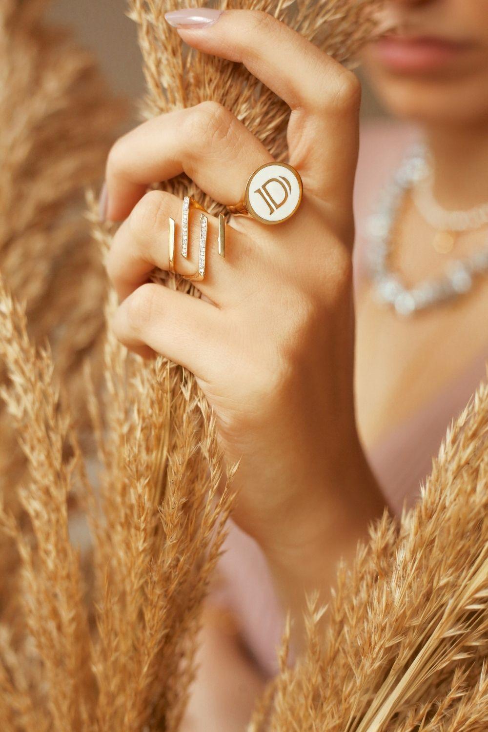 Linya Jewellery-Liz Taşlı Yüzük-Yüzük-2-Milagron.com