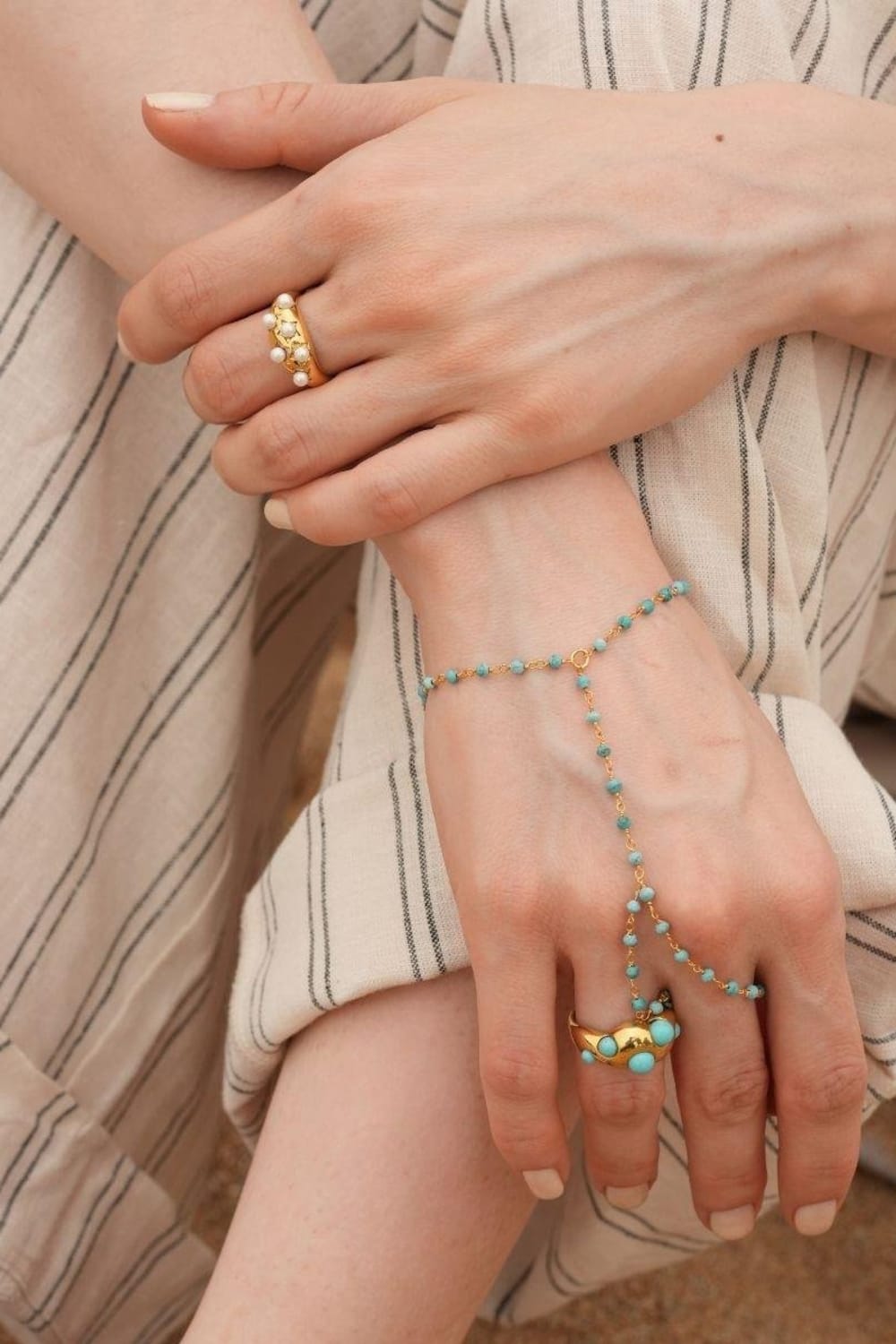 Linya Jewellery-Nomi Turkuaz Şahmera-Bileklik-5-Milagron.com