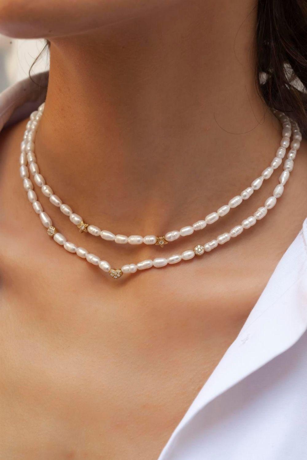 Linya Jewellery-Romes Kalpli İnci Kolye-Kolye-2-Milagron.com