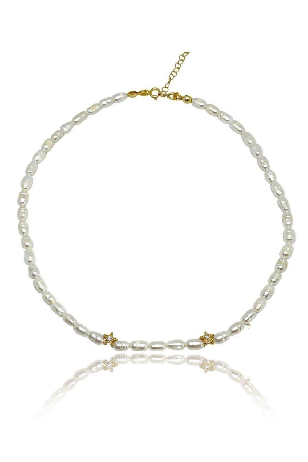 Linya Jewellery-Rometta Yıldızlı İnci Kolye-Kolye-1-Milagron.com