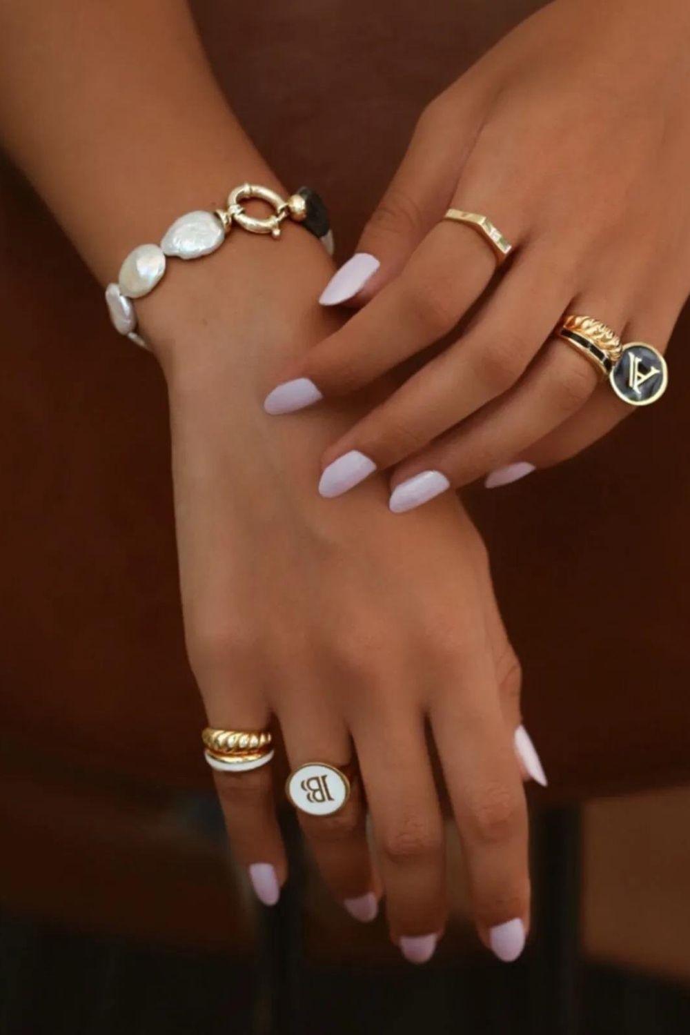 Linya Jewellery-Rosa Beyaz Mineli Yüzük Gold-Yüzük-2-Milagron.com