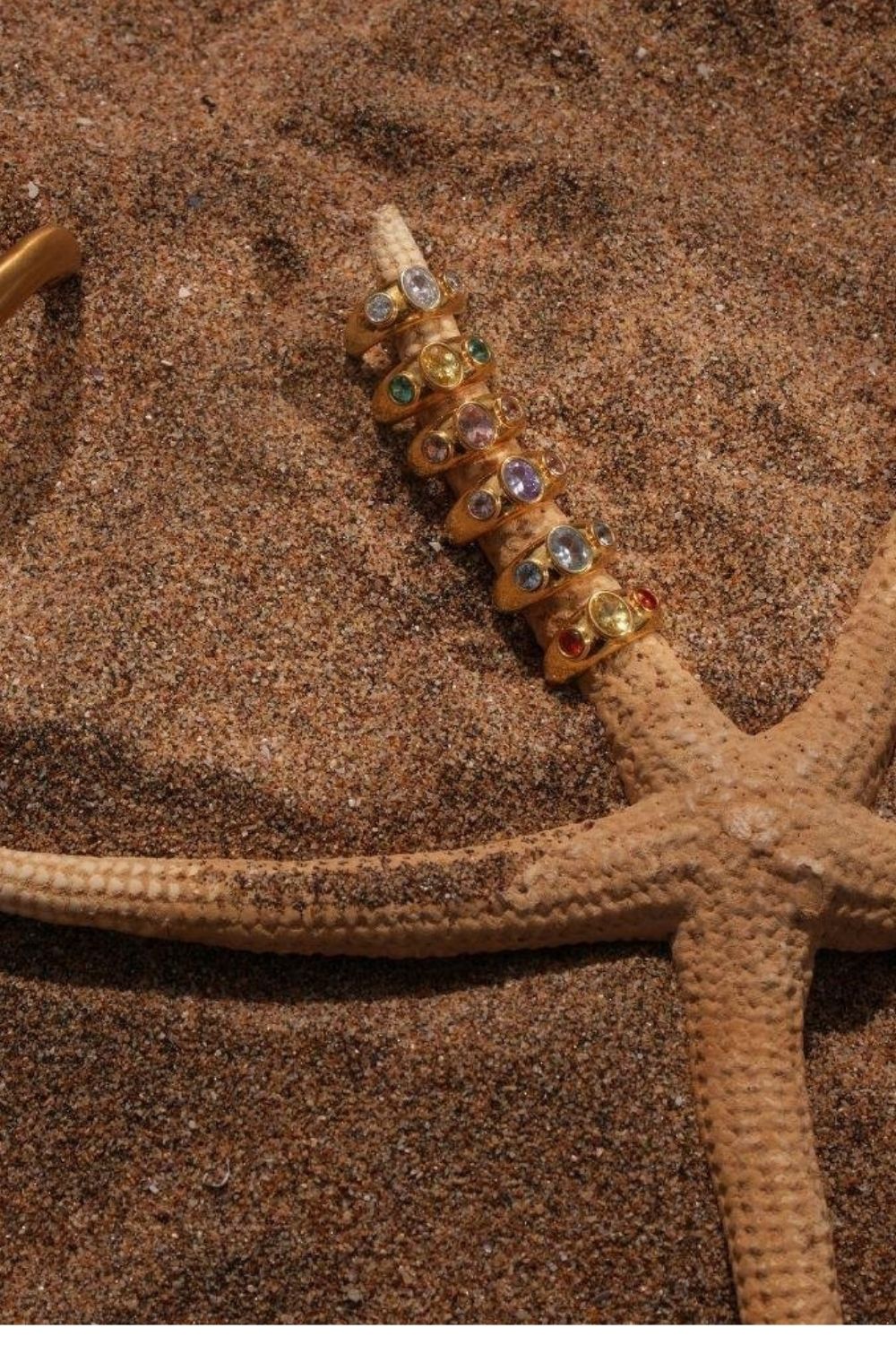 Linya Jewellery-Rosie Sarı Yeşil Taşlı Yüzük-Yüzük-2-Milagron.com