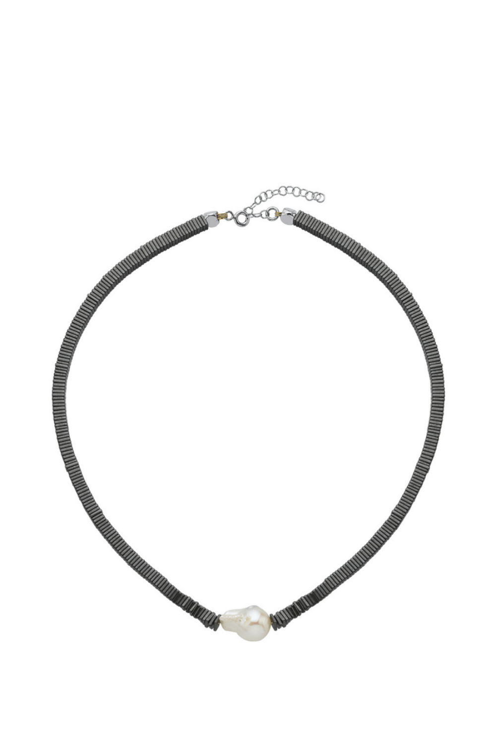 Linya Jewellery-Silga Barok İncili Siyah Hematit Taşlı Kolye-Kolye-1-Milagron.com