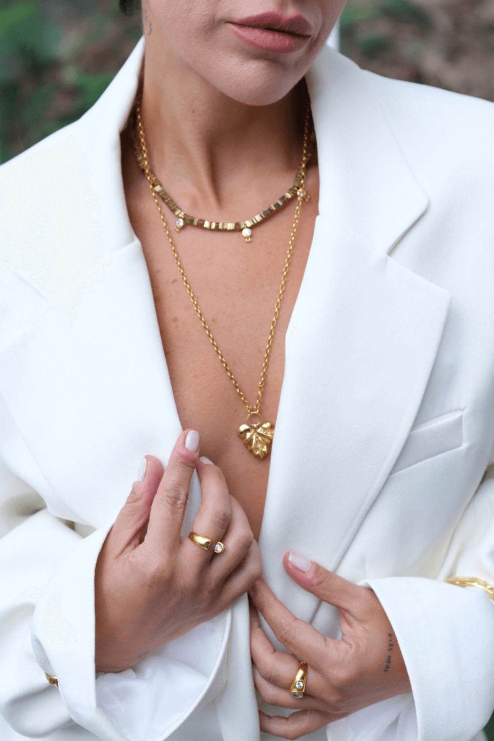 Linya Jewellery-Tesa Kalp Kolye Gold-Kolye-2-Milagron.com