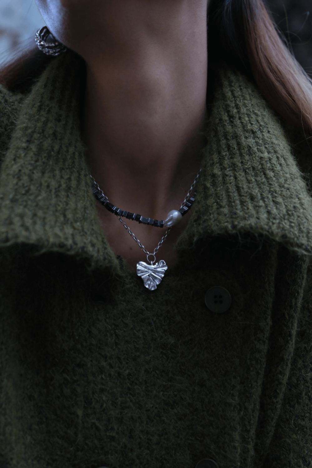 Linya Jewellery-Tesa Kalp Kolye Gümüş-Kolye-2-Milagron.com