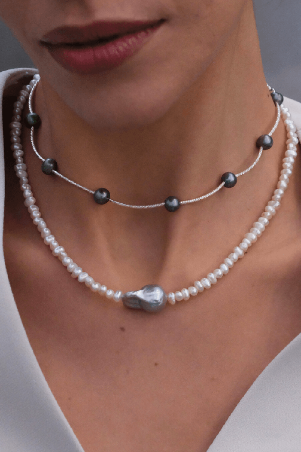 Linya Jewellery-Tohora Siyah İnci Choker-Kolye-5-Milagron.com