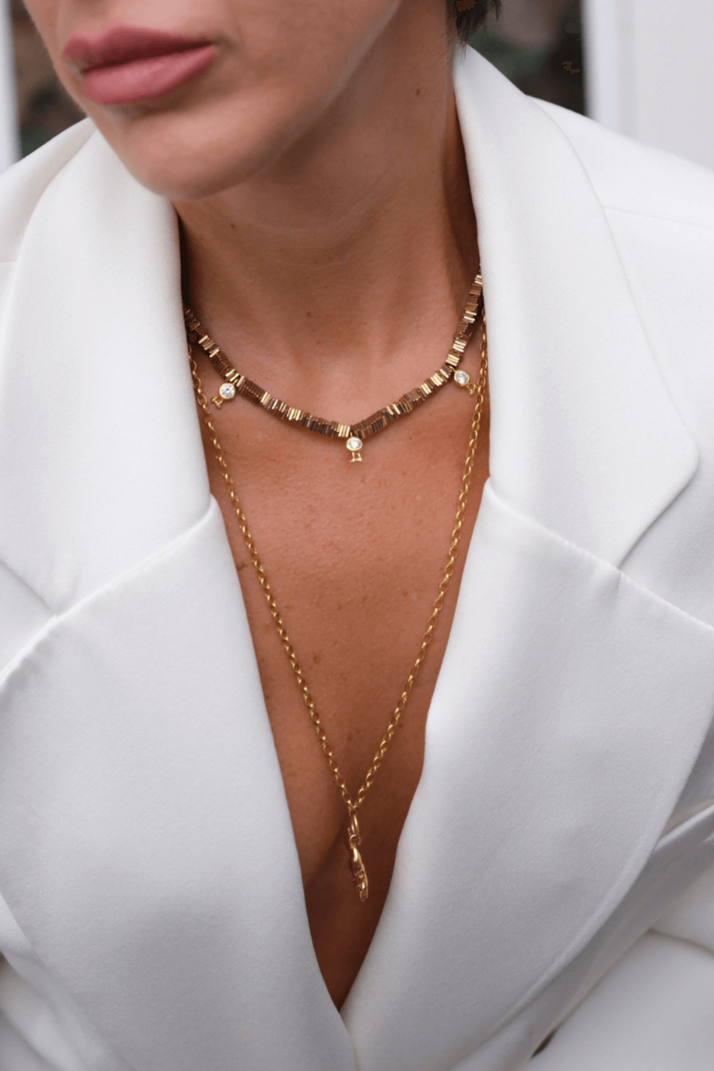 Linya Jewellery-Verta Hematit Taşlı Kolye-Kolye-2-Milagron.com