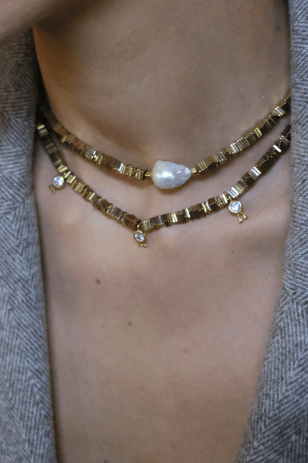 Linya Jewellery-Verta Hematit Taşlı Kolye-Kolye-6-Milagron.com