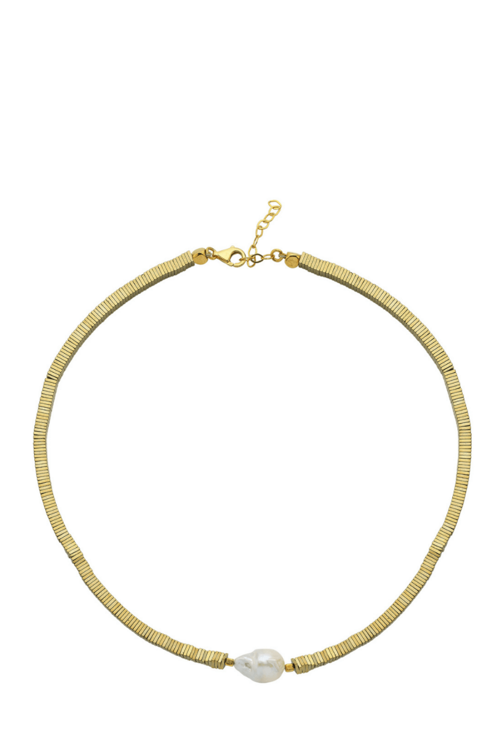 Linya Jewellery-Yarn Barok İncili Hematit Taşlı Kolye-Kolye-1-Milagron.com