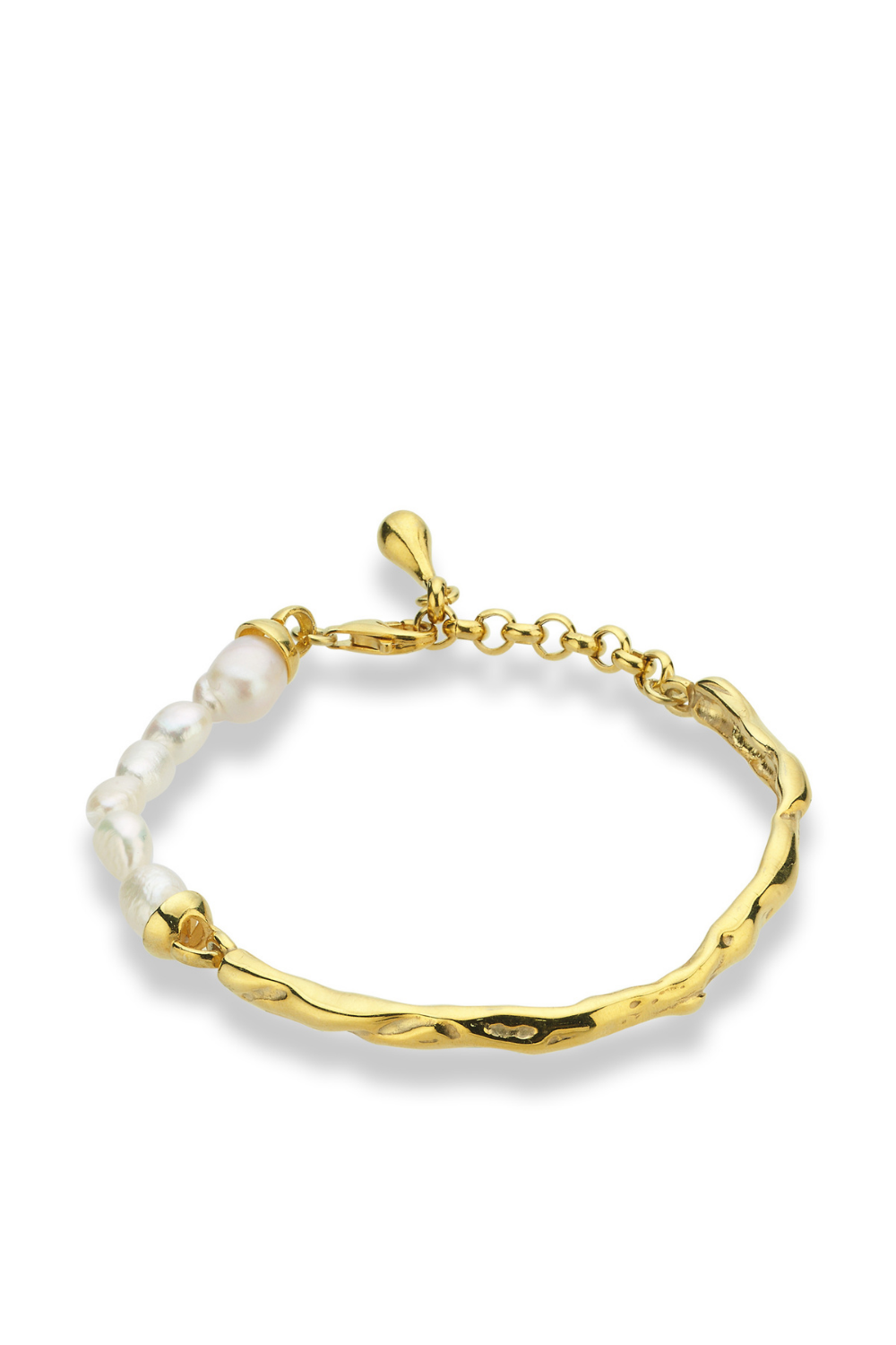 Linya Jewellery-Yira Kelepçe İnci Bileklik Gold-Bileklik-2-Milagron.com