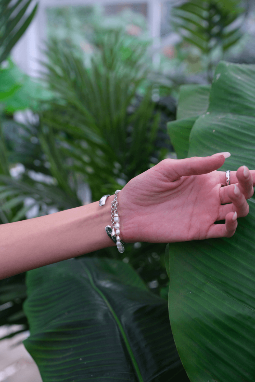 Linya Jewellery-Yira Kelepçe İnci Bileklik Gümüş-Bileklik-2-Milagron.com