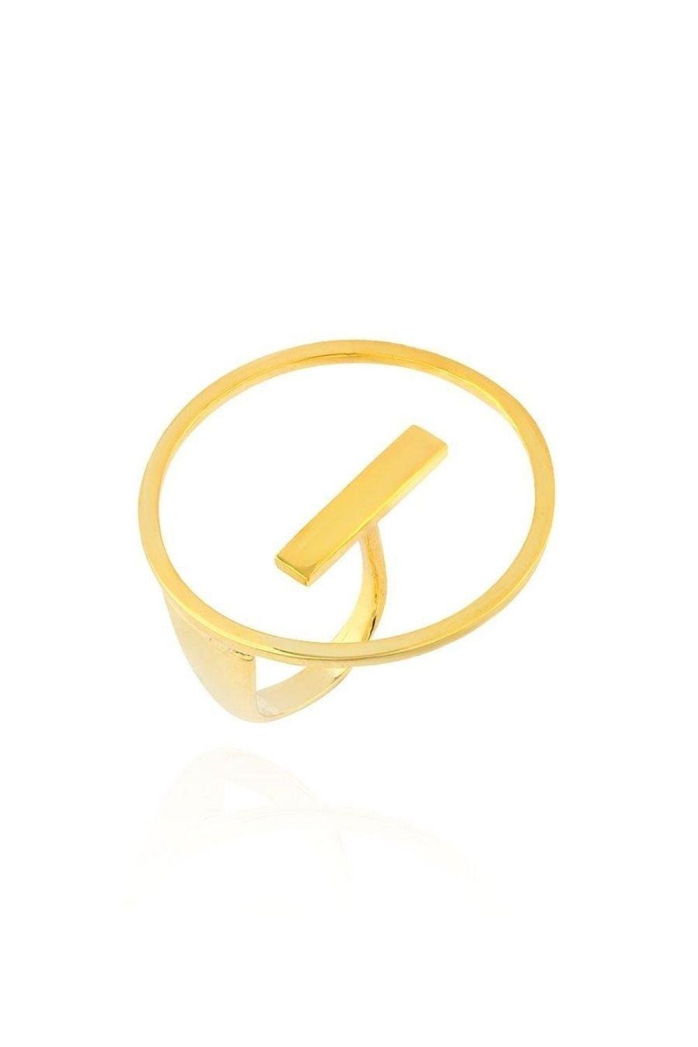 Linya Jewellery-Yuvarlak Şerit Yüzük Gold-Yüzük-1-Milagron.com