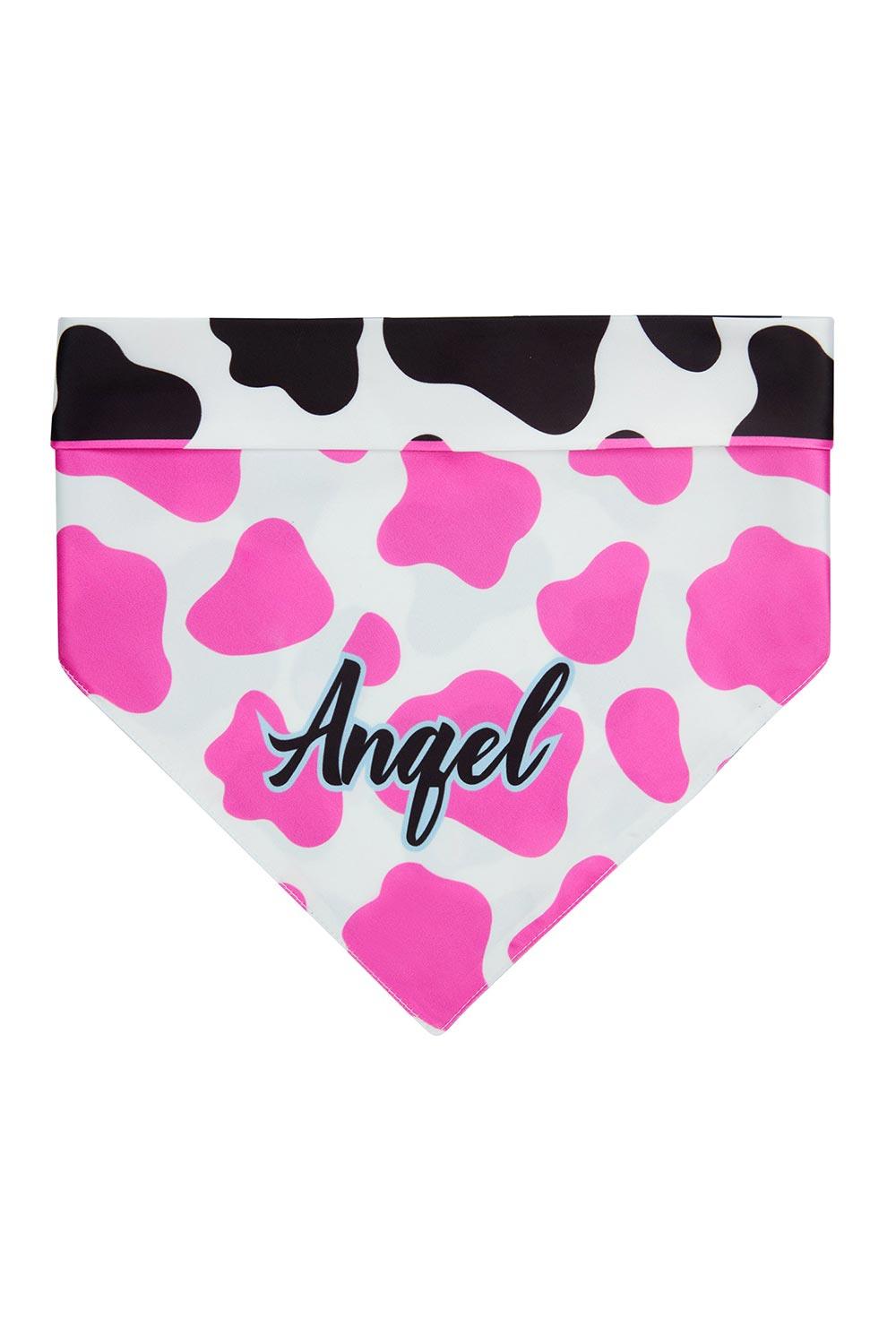 Little Monsters-Cow Print Angel Bandana-Köpek-3-Milagron.com