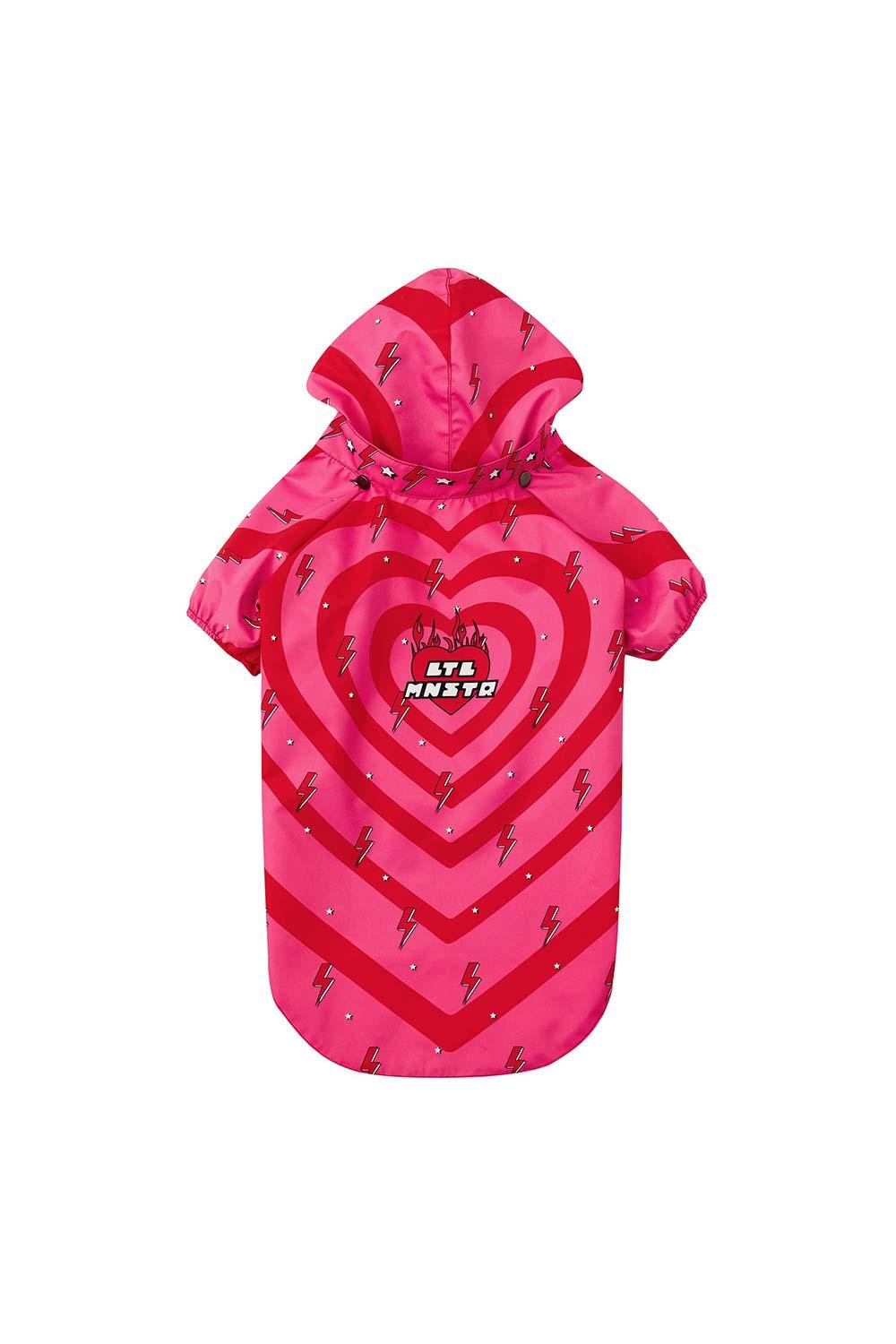 Little Monsters-Heart On Fire Yağmurluk-Köpek-1-Milagron.com