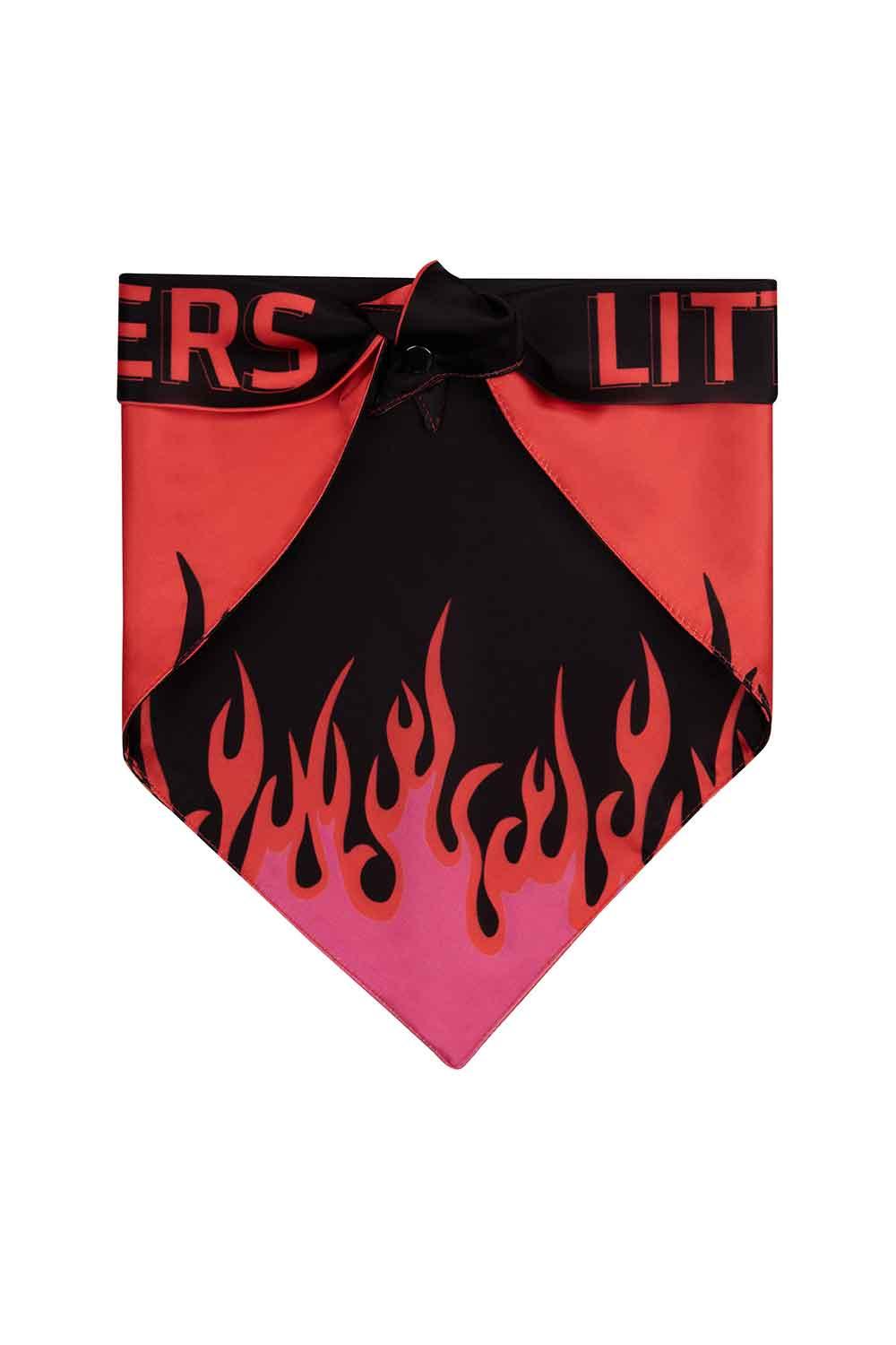 Little Monsters-LM Black Fire Bandana-Köpek-4-Milagron.com