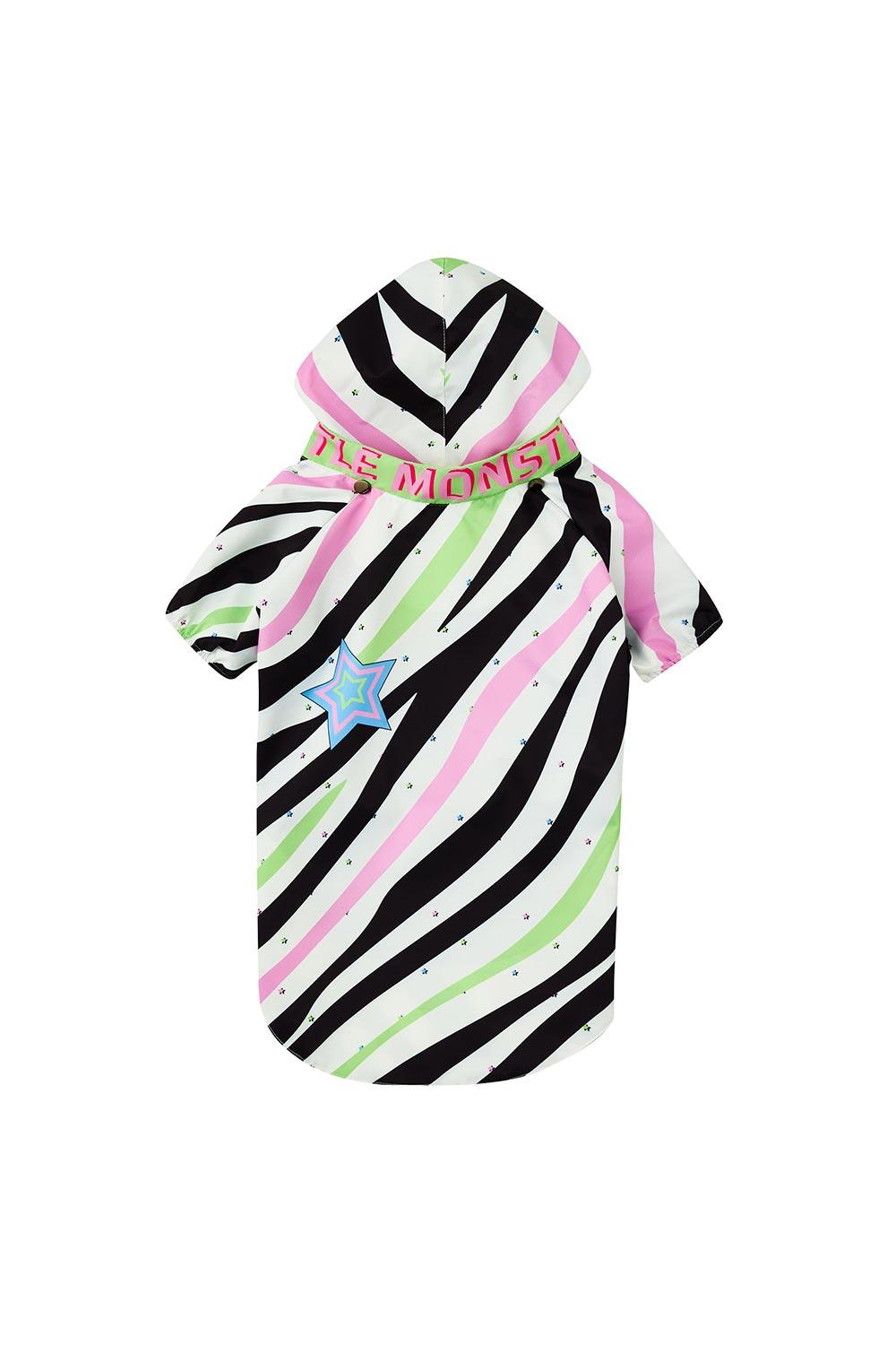 Little Monsters-Zebra Star Yağmurluk-Köpek-1-Milagron.com